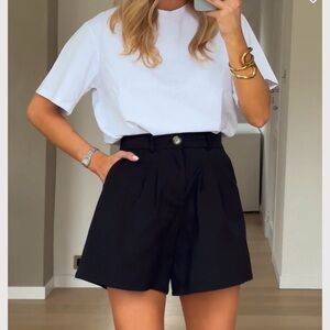 EASY CLOTHES USA Black Faustine Shorts High Waisted Small